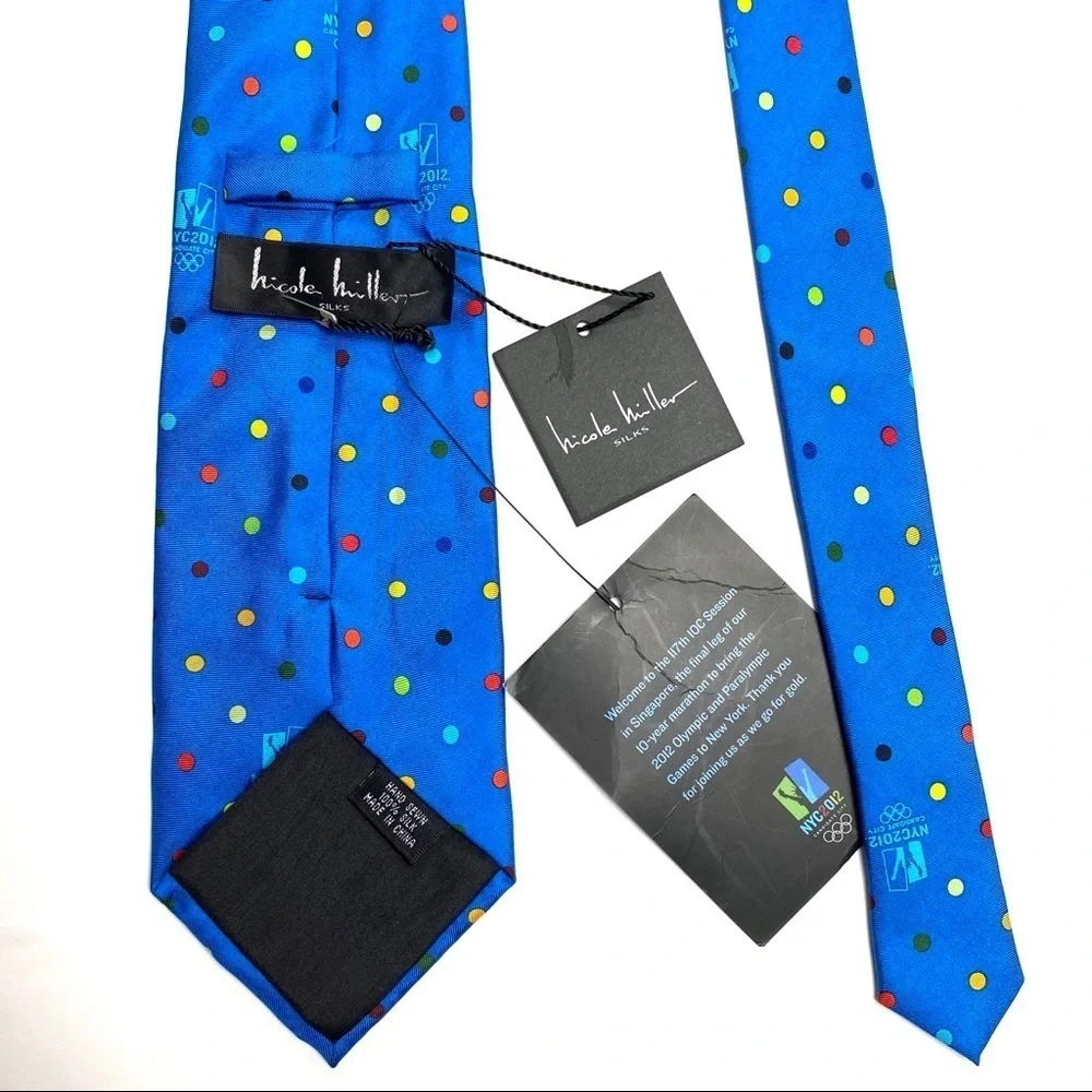 NWT Nicole Miller NYC Marathon Olympic Silk Ties